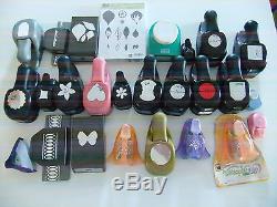 Stampin Up Lot of 37 Paper Craft Punches & 1 Matching Stamp Set