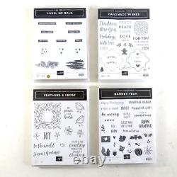 Stampin' Up Lot of 38 Poly & Rubber Cling Stamp Sets NEW