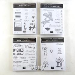 Stampin' Up Lot of 38 Poly & Rubber Cling Stamp Sets NEW