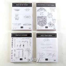 Stampin' Up Lot of 38 Poly & Rubber Cling Stamp Sets NEW