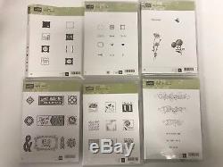 Stampin' Up! Lot of 39 Clear Mount Stamp Sets Birthday-Flower-Phases-Pedal Push