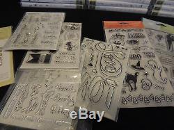 Stampin Up Lot of 41 stamp sets PLUS Boards MUST SEE