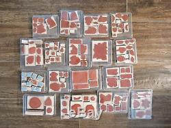 Stampin Up Lot of 43 Boxed Stamp Sets 321 Stamps Most Retired Some Rare