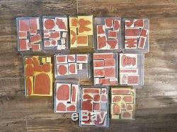Stampin Up Lot of 43 Boxed Stamp Sets 321 Stamps Most Retired Some Rare
