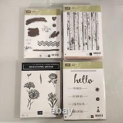 Stampin' Up Lot of 48 Poly & Rubber Cling Stamp Sets 4 Incomplete