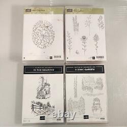 Stampin' Up Lot of 48 Poly & Rubber Cling Stamp Sets 4 Incomplete