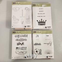 Stampin' Up Lot of 48 Poly & Rubber Cling Stamp Sets 4 Incomplete