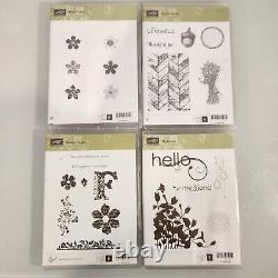 Stampin' Up Lot of 48 Poly & Rubber Cling Stamp Sets 4 Incomplete