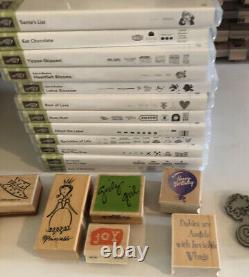 Stampin Up Lot of 56 Sets Extras 528 Stamps Many NEW
