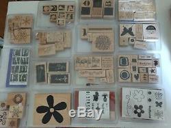 Stampin Up Lot of 57 Wood Stamp Sets