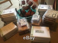 Stampin' Up! Lot of 66 Wood and Clear Mount stamp sets