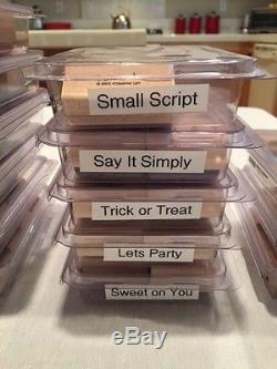 Stampin Up Lot of 78 Sets / Mounted on Wood / Gently Used
