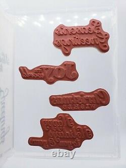 Stampin' Up! Lot of 8 Mixed Stamp Sets Take a Spin Joy to the World, Just Sayin