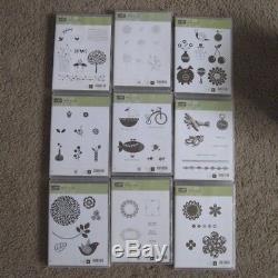 Stampin' Up Lot of 9 Clear Mount stamp sets