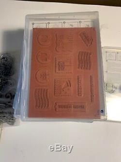 Stampin' Up! Lot of Wood Mount Acrylic Block & Stamp Sets Ships FREE
