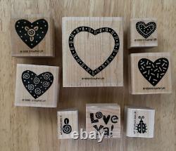 Stampin' Up! Love Ya! Wood Mounted Stamp Set of 8