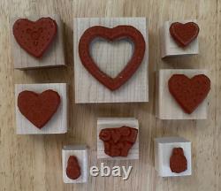 Stampin' Up! Love Ya! Wood Mounted Stamp Set of 8