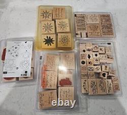 Stampin'Up! Love You Much, God Bless, Peace And Love, Stamps Rubber Rare Retired