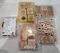 Stampin'Up! Love You Much, God Bless, Peace And Love, Stamps Rubber Rare Retired