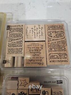 Stampin'Up! Love You Much, God Bless, Peace And Love, Stamps Rubber Rare Retired