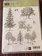 Stampin Up Lovely As A Tree Clear Mount Set of 6 Red Rubber NEW