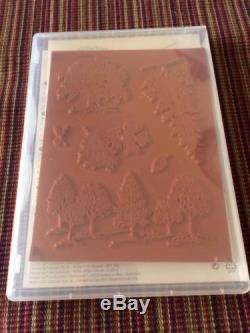 Stampin Up Lovely As A Tree Clear Mount Set of 6 Red Rubber NEW