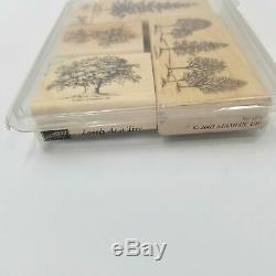 Stampin Up Lovely As A Tree Maple Pine Fir Wood Mounted Nature Rubber Stamp Set
