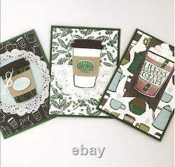 Stampin' Up! MERRY CAFE & COFFEE CAFE Stamp Sets, DIES, 24 Pcs DSP #335