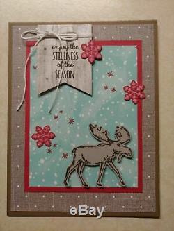 Stampin Up MERRY MOOSE Stamp Set & MOOSE PUNCH SOLD OUT Christmas Bundle Raccoon