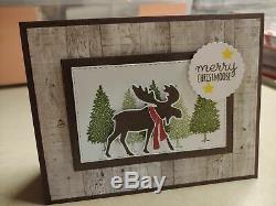 Stampin Up MERRY MOOSE Stamp Set & MOOSE PUNCH SOLD OUT Christmas Bundle Raccoon