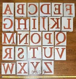 Stampin Up MONOGRAM ALPHABET ENTIRE SET of 26 GIANT Wood Mounted Rubber Stamps