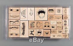Stampin Up Making Faces Set of Rubber Stamps (1997) Facial Features Eyes Nose