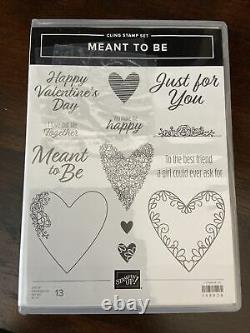 Stampin Up! Meant To Be Cling Stamp Set With Be Mine Stitched Framelits Dies