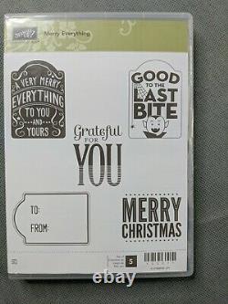 Stampin Up! Merry Everything Holiday Tag Stamp Set -Retired- Holiday Halloween