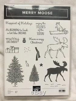 Stampin Up! Merry Moose-photopolymer stamp set & Moose Punch-NEW