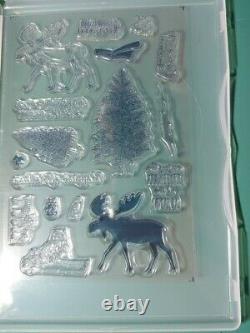 Stampin Up! Merry Moose-photopolymer stamp set & Moose Punch-New