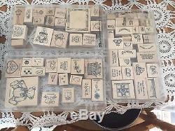 Stampin Up Mounted Rubber Wood Stamps Lot of 23 Sets Very Good Used Condition