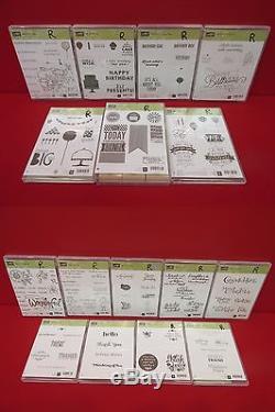 Stampin' Up! Mounted/Unmounted Rubber/Clear Mount Stamps Sets Retired 74-PC Lot