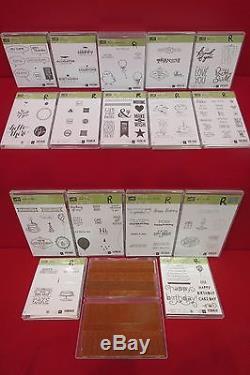 Stampin' Up! Mounted/Unmounted Rubber/Clear Mount Stamps Sets Retired 74-PC Lot
