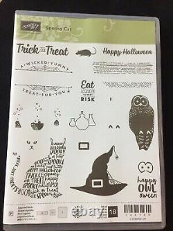 Stampin Up! NINE LIVES & SPOOKY CAT Stamp Set & CAT Punch & DSP NEW #1