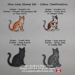 Stampin' Up! NINE LIVES Stamp Set, CAT Punch & PLAYFUL PETS DSP too