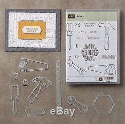 Stampin Up Nailed It Build It Framelits Dies Bundle Tool Clear Rubber Stamps Set