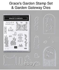 Stampin' Up! New Retired Grace's Garden Stamp Set & Garden Gateway Dies