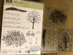 Stampin Up New SHELTERING TREE Photopolymer Stamp Set Fall, Leaves