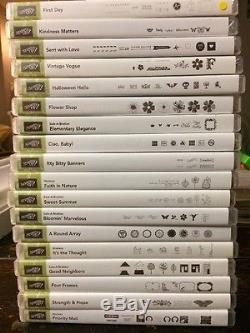 Stampin Up New Unmounted Lot Of 18 Sets NEW UNUSED Unpunched