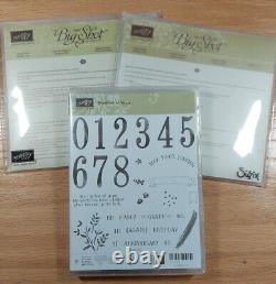 Stampin Up Number of Years Stamp Set and Large Letter and Number Dies Sizzix