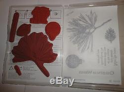 Stampin Up ORNAMENTAL PINE Clear Mount Christmas set & Dies by Dave exclusive