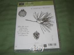 Stampin Up! ORNAMENTAL PINES CLEAR MOUNT RUBBER STAMP SET, CHRISTMAS, HOLIDAY