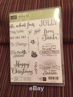 Stampin Up Oh, What Fun Holiday Photopolymer Mount Set of 17 NEW