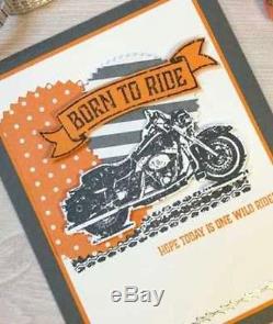 Stampin Up One Wild Ride Stamp Set & Dies By Dave Dies BUNDLE Motorcycle